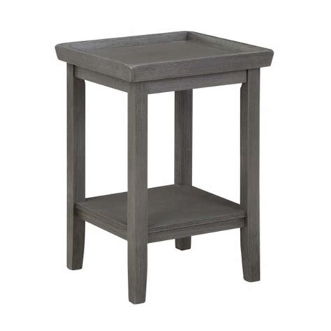 Ledgewood End Table With Shelf Gray 18x18x26 Kroger