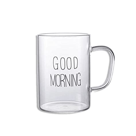 Good Morning Glass Coffee Cup Freeshop