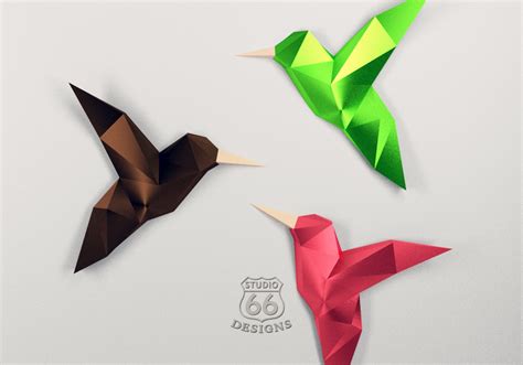 Papercraft Birds Papercraft D Origami Birds Home Decor