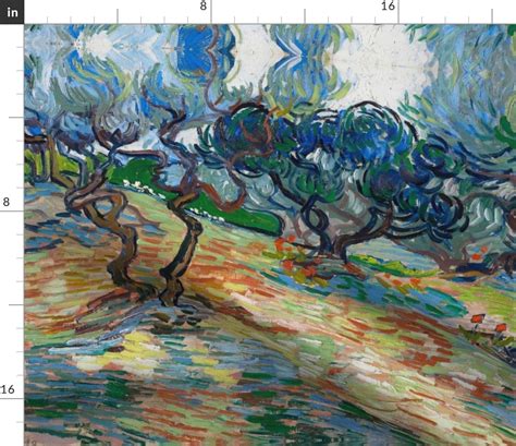 OLIVE TREES - VAN GOGH Fabric | Spoonflower