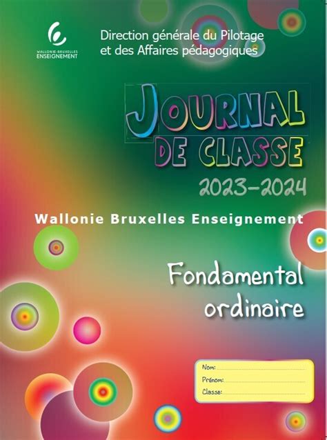 Journal De Classe Wallonie Bruxelles Enseignement Fondamental Ordinaire