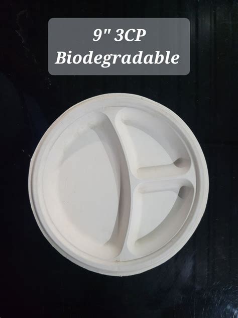 9 Inch Compartment Biodegradable Paper Plate At Rs 2 4 Piece