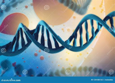 Illustrazione Della Molecola Del DNA La Molecola Elicoidale Nell