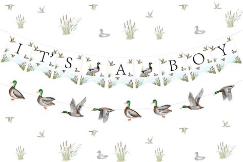 Amazon Mallard Duck Baby Shower Banner Decorations Its A Boy