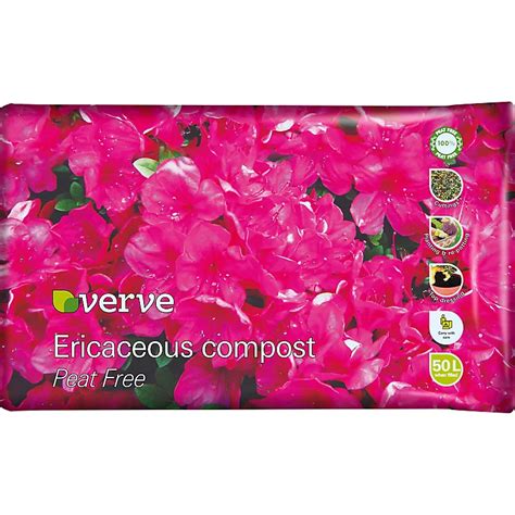 Verve Ericaceous Peat Free Compost 50l Diy At Bandq