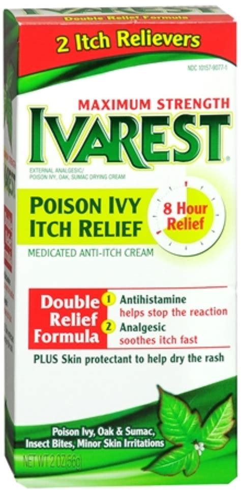 Ivarest Poison Ivy Itch Relief Cream Maximum Strength 2 Oz Pack Of 3