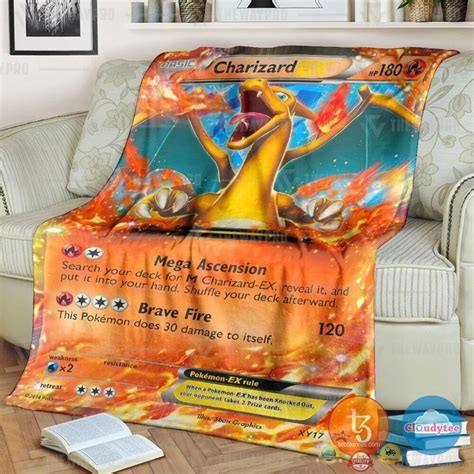 Pokemon Charizard Star Gold Star Dragon Blanket Hot Sale 2024