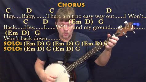 I Won T Back Down Tom Petty Banjo Cover Lesson With Chords Lyrics