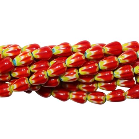 Strawberry 10 X 8mm 40cm Strand Bead Trimming Craft Co