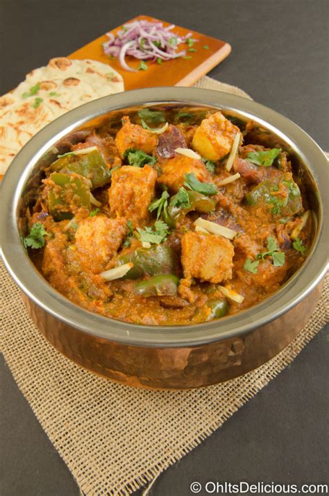 Kadai Paneer - Restaurant style - Oh It's Delicious