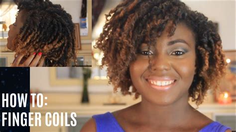 HOW TO Easy Defined Finger Coils Natural Hair YouTube