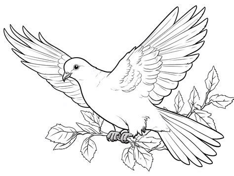 Easy Dove Coloring Page Coloring Page
