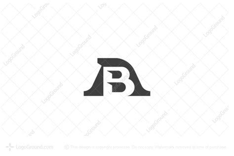 Negative Space Ab Ba A B Monogram Typography Logo