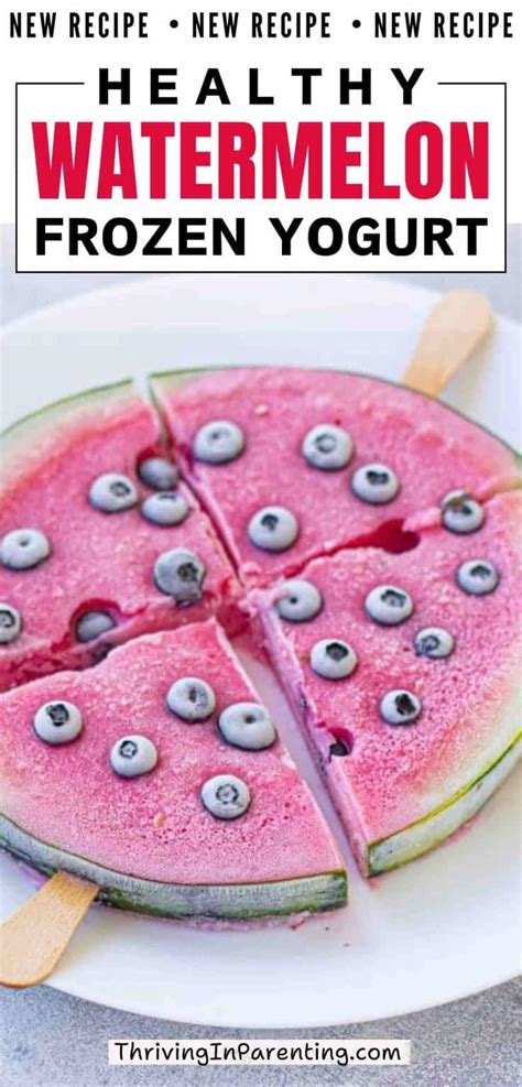 Healthy And Refreshing Watermelon Frozen Yogurt