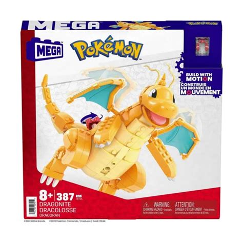 MATTEL MEGA CONSTRUX Pokemon Dragonite Building Kit Build With Motion 8