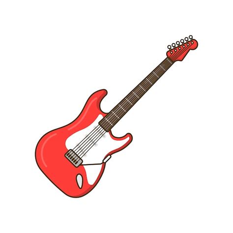 Cone De Ilustra O De Guitarra Desenho De Estilo De Desenho Animado