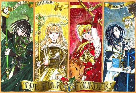 The Four Founders Of Hogwarts By Ephirel On Deviantart