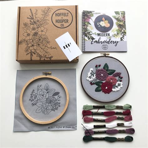 Hand Embroidery Kit Beginner Embroidery Kit Modern Embroidery Etsy