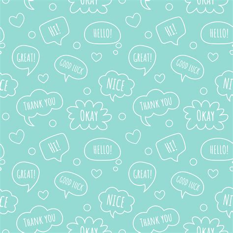 Seamless Pattern With Cartoon Speech Bubble Doodles Hand Drawn Set Of Dialog Windows With