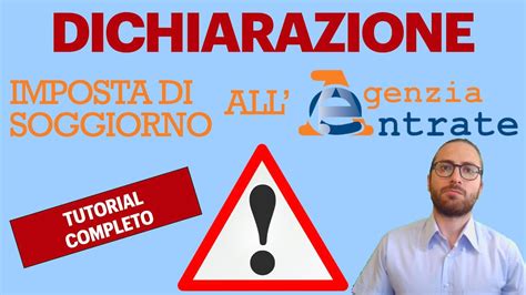 Tutorial 2023 Per La Dichiarazione Dell Imposta Di Soggiorno Nel Sito