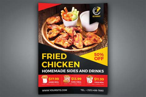 Chicken Restaurant Flyer Template Worth To Buy Worth To Buy