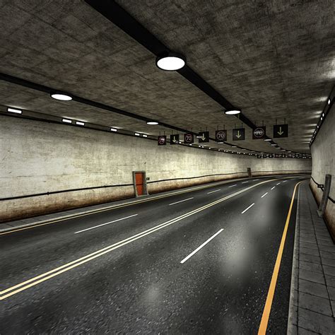 ArtStation - Road Tunnel 3D model | Game Assets