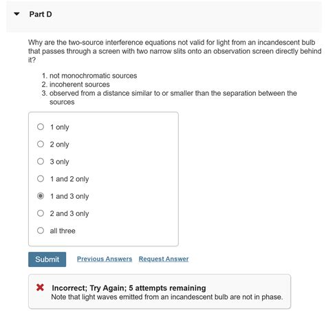 Solved Why Are The Two Source Interference Equations Not Chegg