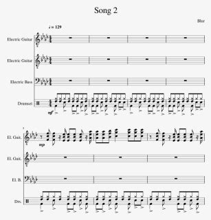 Song 2 Blur Sheet Music For Bass Guitar Percussion Blur Song 2