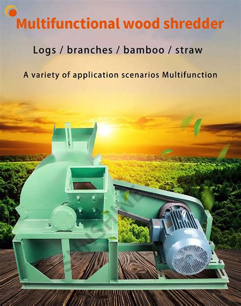 Large Wood Shredder Wet And Dry Branch Wood Sawdust Bamboo Grass