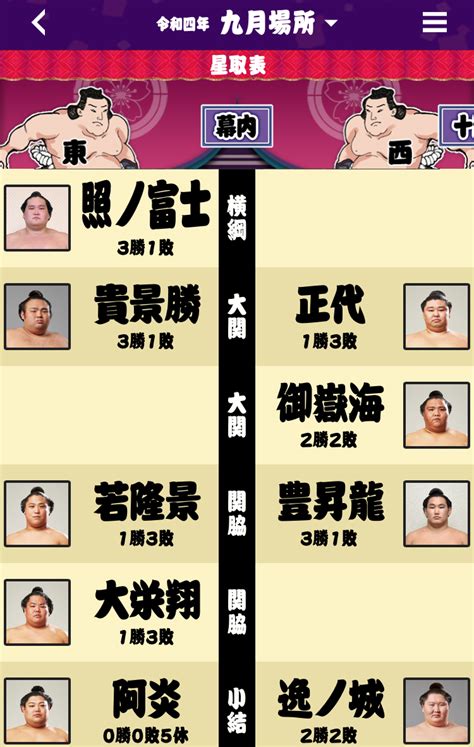 日本相撲協会公式（九月場所 13日目！） On Twitter ＜日本相撲協会公式アプリ｢大相撲｣＞ 無料で本場所の番付表、取組表や取組