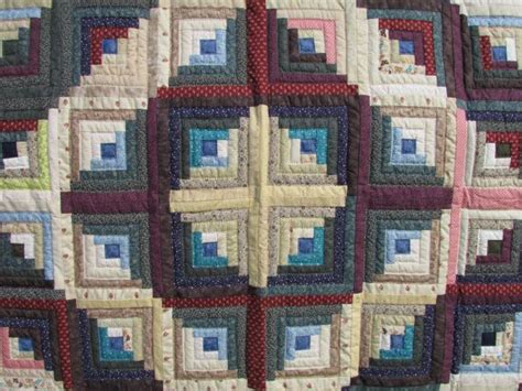 Naked Quilt Sale Hand Made Quilt Log Cabin Quilt Amish Quilt