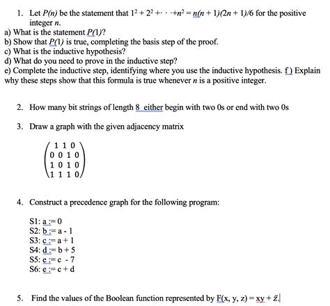 Solved Let P N Be The Statement That Chegg