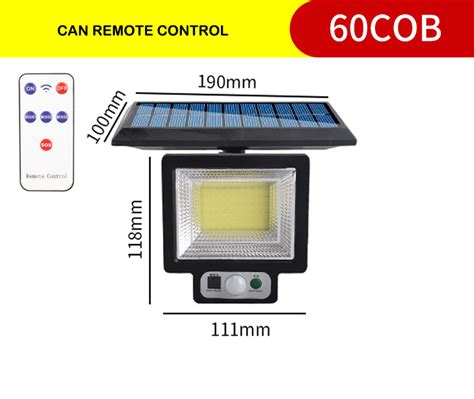 Led Solar Power Pir Motion Sensor Wall Light 60leds Outdoor Security