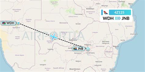 4Z125 Flight Status Airlink Windhoek To Johannesburg LNK125