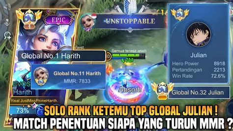 SOLO RANK IMMORTAL MELAWAN TOP GLOBAL JULIAN PANTES JAGO BANGET