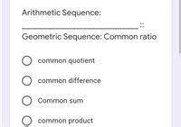 Answered Arithmetic Sequence Geometric Bartleby