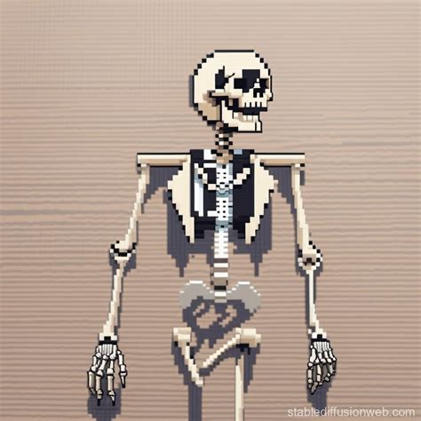 Skeleton Tuxedo Character In Video Game Stable Diffusion Online