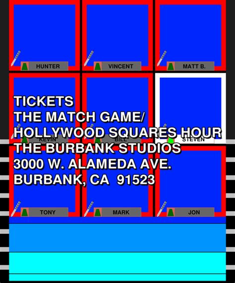 MATCH GAME/HOLLYWOOD SQUARES HOUR [NBC] - Episode 31 | NGC: Net Game ...