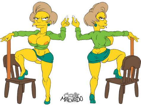 Edna Krabappel Lips Huge Ass Milf Solo Pussy Nipples Panties Tits