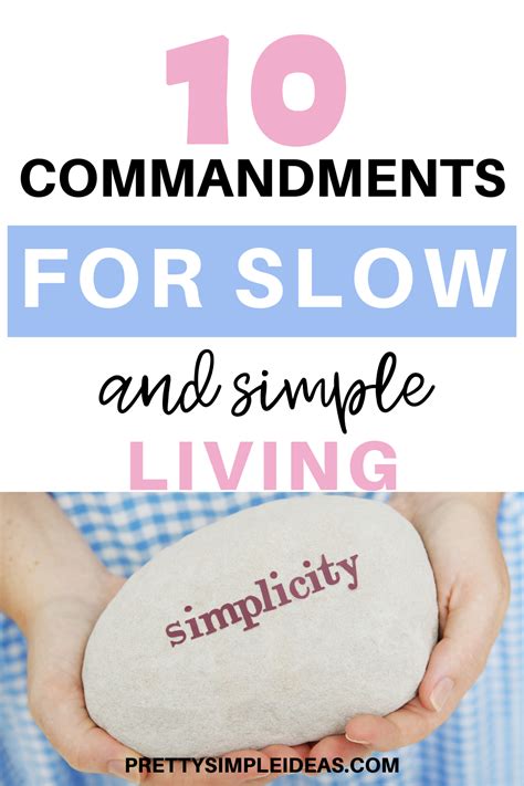commandments  slow simple living artofit
