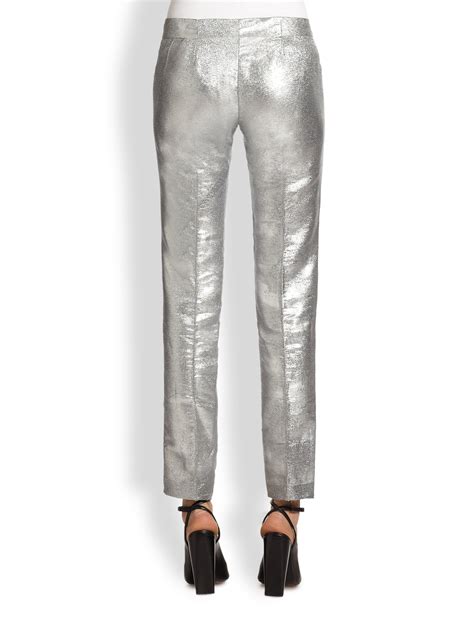 Costume National Metallic Pants Lyst