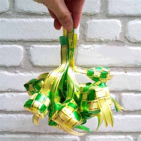 Jual Ketupat Pita Hijau Gold Isi 12 Ketupat Pita Parcel Lebaran