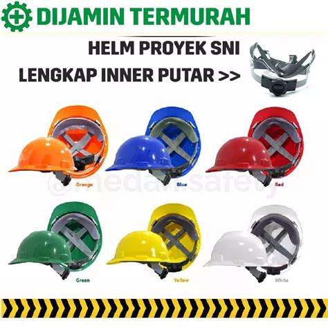 Jual Helm Proyek Safety Ber Sni Lengkap Warna Shopee Indonesia