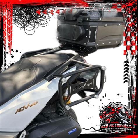 REDMOTOSHIELD ADV 160 TOPBOX BRACKET W SIDE PANNIER BRACKET V1