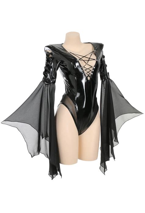Black Pentagram Sexy Lingerie Lingerie Outfit Black Gothic Lingerie In Stock