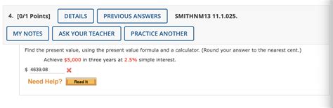 Solved Points Details Previous Answers Smithnm Chegg