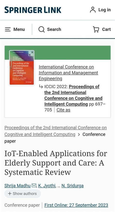 Pdf Iot Paper Elderly Support Care