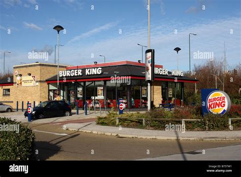 Burger King Drive Through Restaurant Nottingham England U K Stock