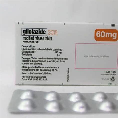 Gliclazide 60 Xr Packaging Size 10x10 Tablets At Rs 2800box In Surat