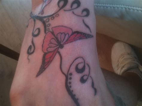 Butterfly And Vine Tattoo By Thefreakadeek On Deviantart